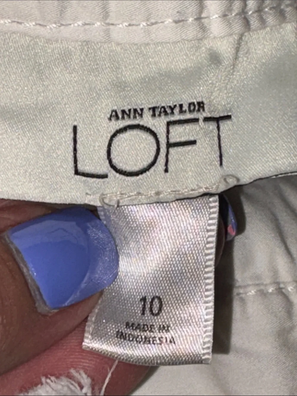 LOFT white cotton mini skirt